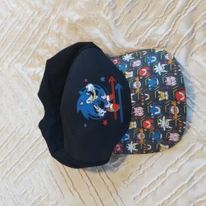 Kids Sonic the Hedgehog Sega Black Multicolor Cap hat Eggman Tails Amy Knuckles